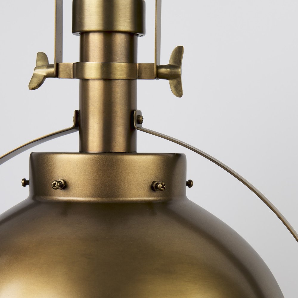 Gold Metal Sphere Pendant Hanging Light — view 6