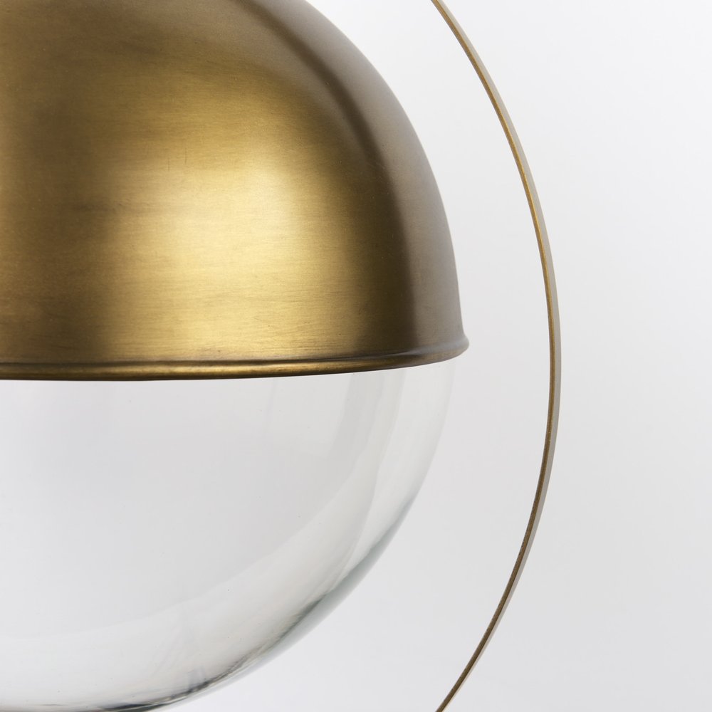 Gold Metal Sphere Pendant Hanging Light — view 7