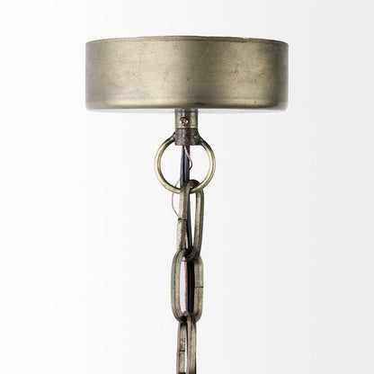 Distressed Bronze Metal Dome Hanging Light HomeRoots