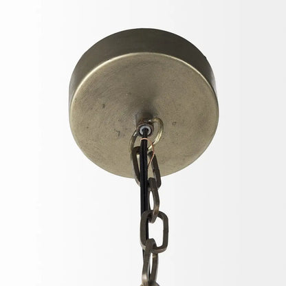Distressed Bronze Metal Dome Hanging Light HomeRoots