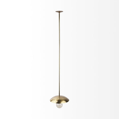 Hammered Gold Metal Hanging Pendant Light HomeRoots