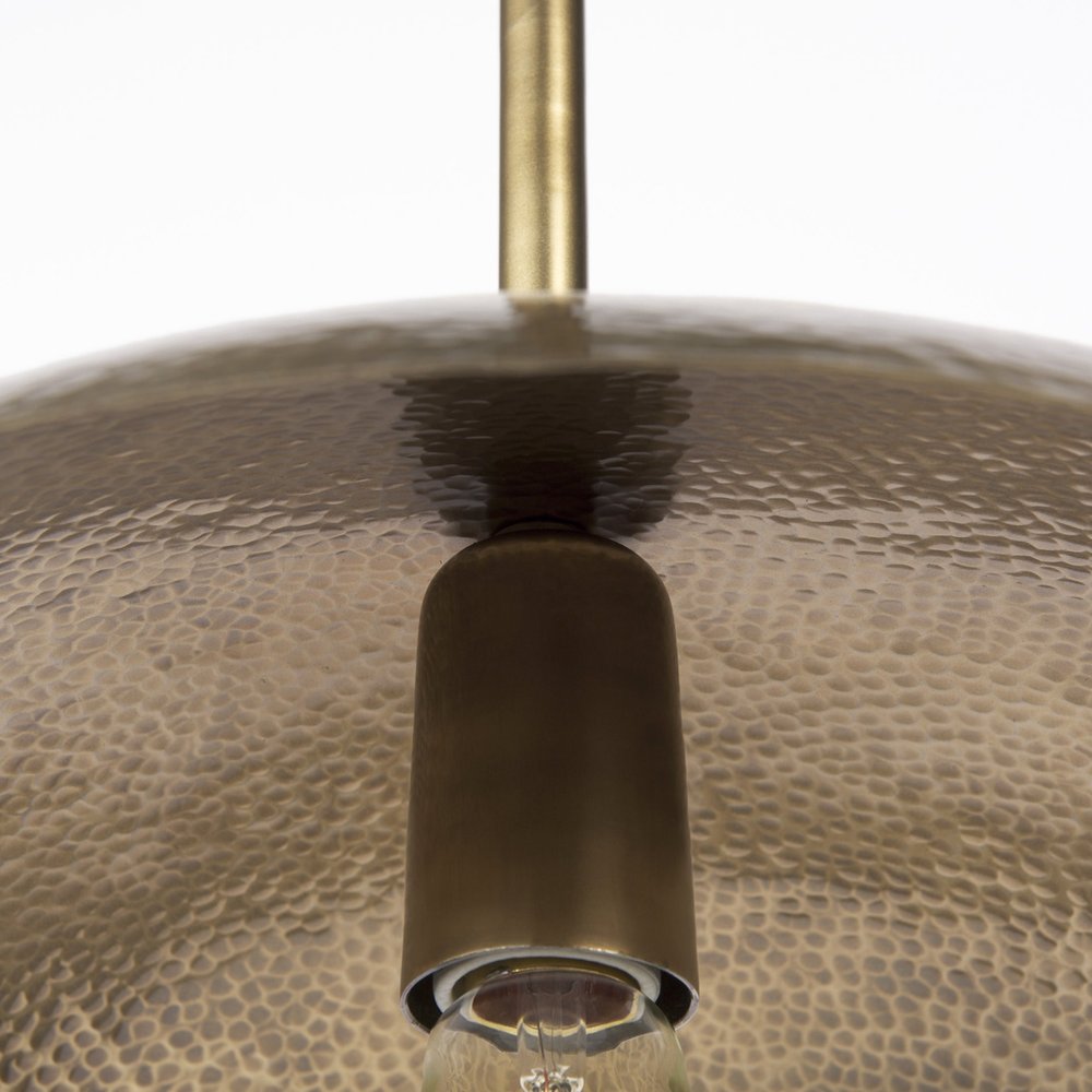Hammered Gold Metal Hanging Pendant Light HomeRoots