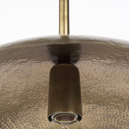 Hammered Gold Metal Hanging Pendant Light HomeRoots