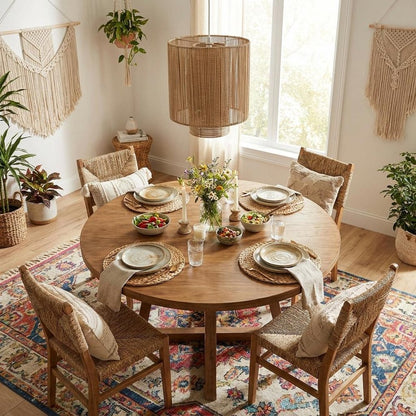Natural Cane Cylindrical Hanging Pendant Light HomeRoots