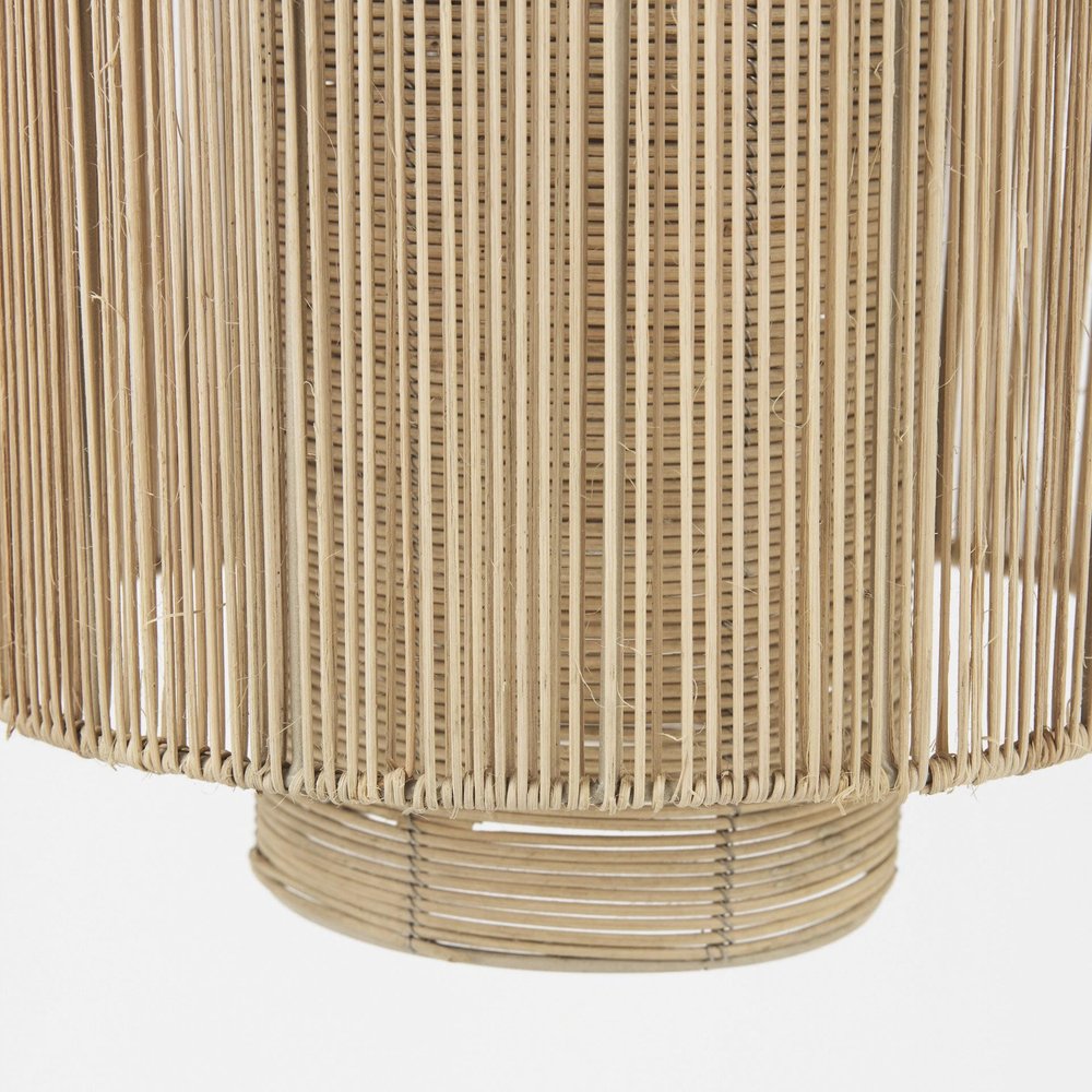 Natural Cane Cylindrical Hanging Pendant Light HomeRoots