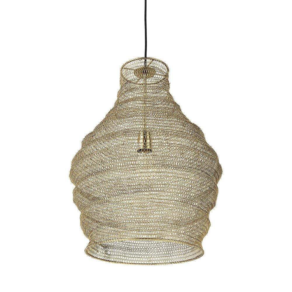 Gold Metal Wire Mesh Hanging Pendant Light HomeRoots