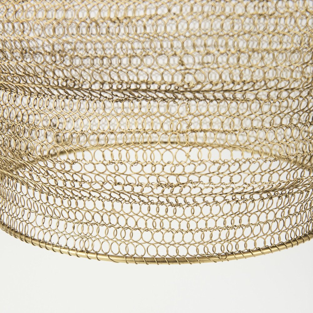 Gold Metal Wire Mesh Hanging Pendant Light HomeRoots