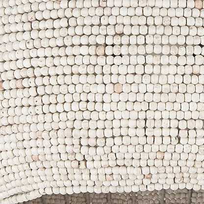 Whitewash Beaded Hanging Chandelier HomeRoots