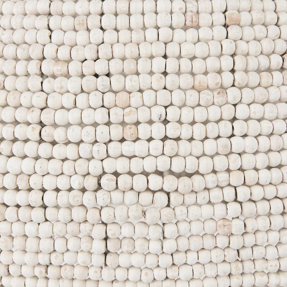 Whitewash Beaded Hanging Chandelier HomeRoots