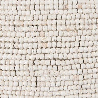 Whitewash Beaded Hanging Chandelier HomeRoots