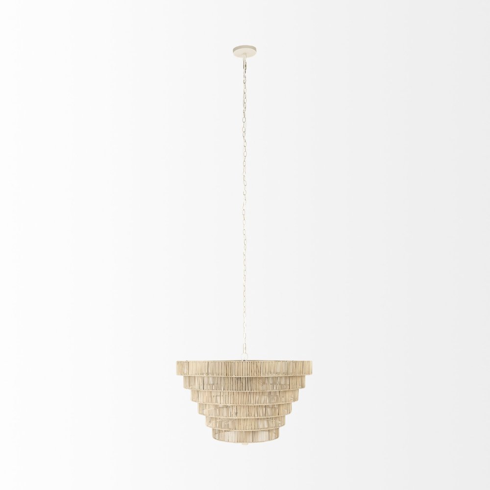 Light Brown Six Tier Hanging Chandelier HomeRoots