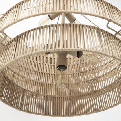 Light Brown Six Tier Hanging Chandelier HomeRoots