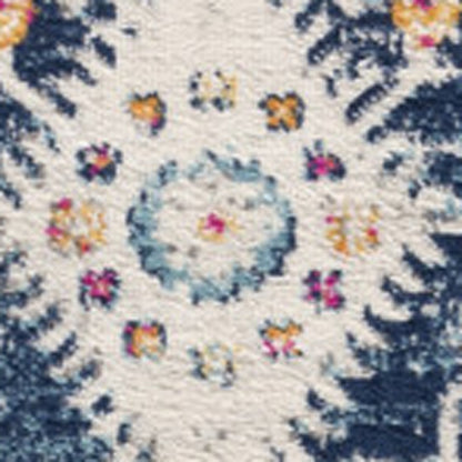 12' Navy Blue Oriental Dhurrie Runner Rug