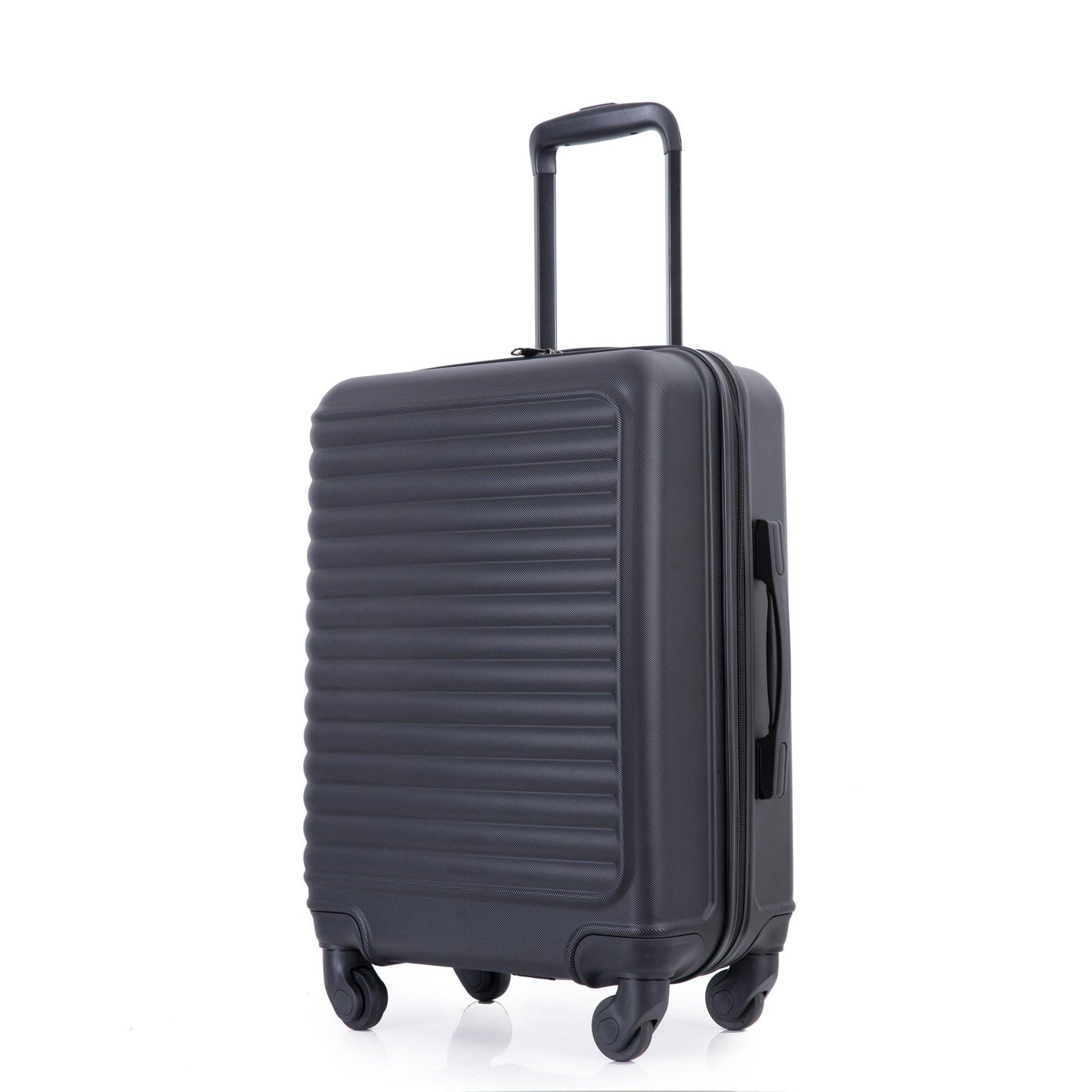 20" Carry on Luggage Lightweight Suitcase, Spinner Wheels, Black - FurniFindUSA