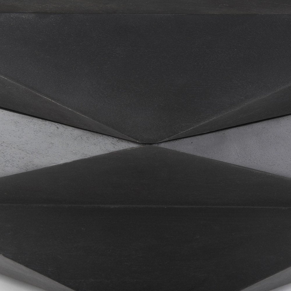 48" Black Wood Octagon Solid Coffee Table HomeRoots