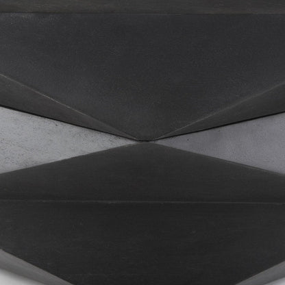 48" Black Wood Octagon Solid Coffee Table HomeRoots