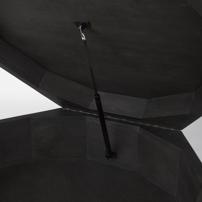 48" Black Wood Octagon Solid Coffee Table HomeRoots