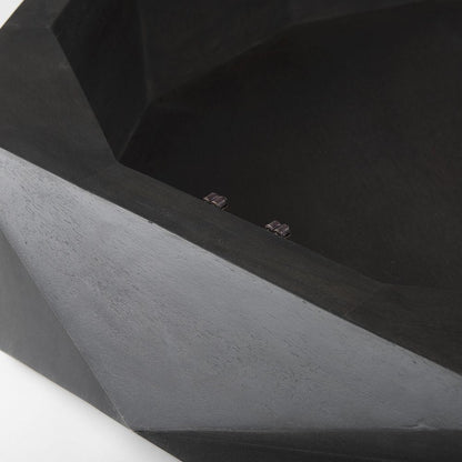 48" Black Wood Octagon Solid Coffee Table HomeRoots