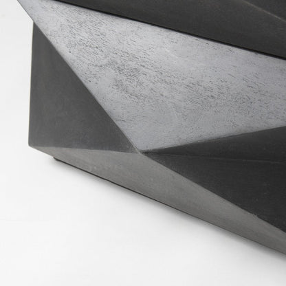 48" Black Wood Octagon Solid Coffee Table HomeRoots