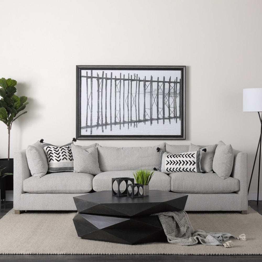 48" Black Wood Octagon Solid Coffee Table HomeRoots