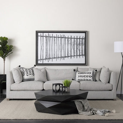 48" Black Wood Octagon Solid Coffee Table HomeRoots