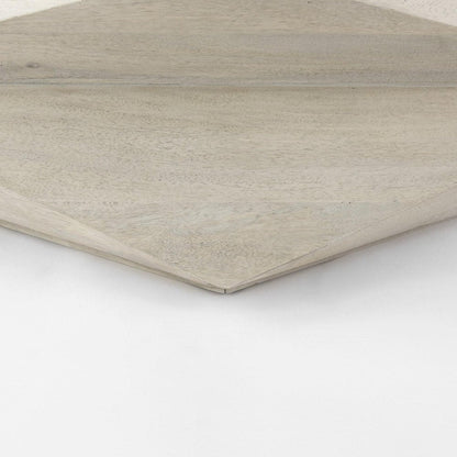 48" Natural Solid Wood Hexagon Lift Top Solid Coffee Table HomeRoots