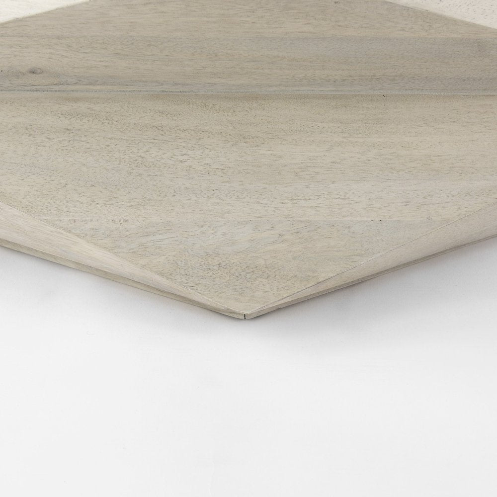 48" Natural Solid Wood Hexagon Lift Top Solid Coffee Table HomeRoots