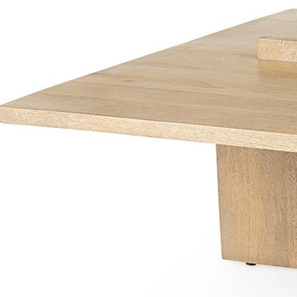 34" Natural Wood Coffee Table HomeRoots