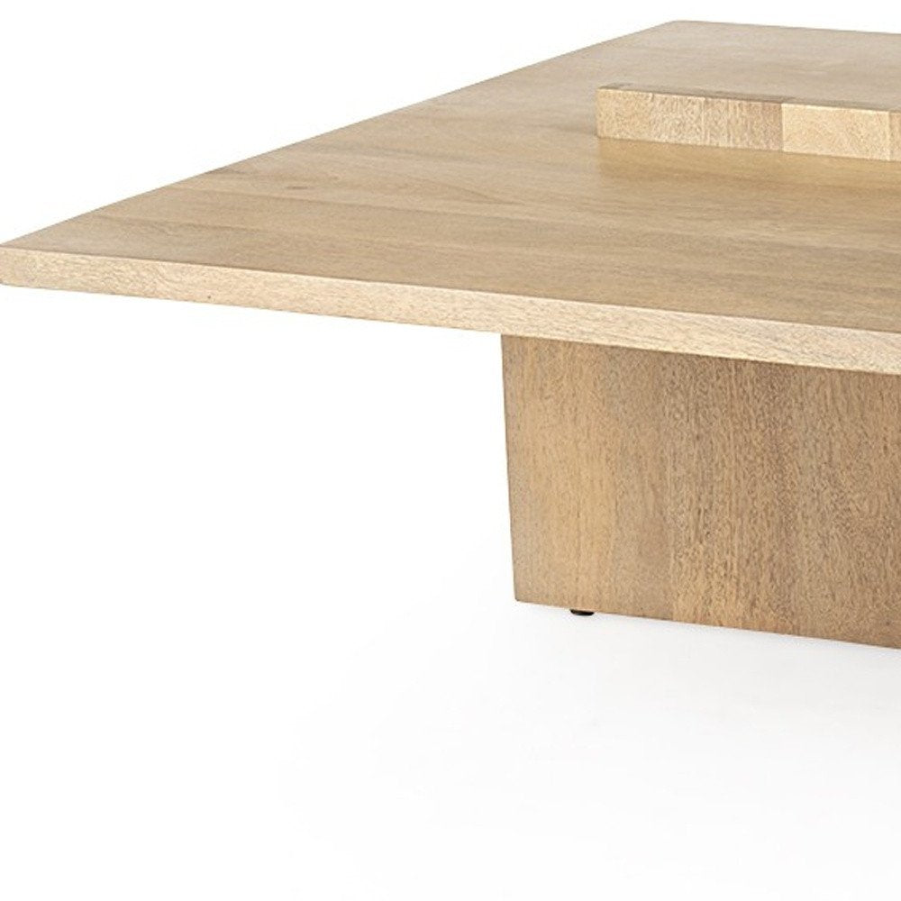 34" Natural Wood Coffee Table HomeRoots