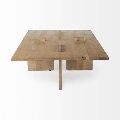 34" Natural Wood Coffee Table HomeRoots
