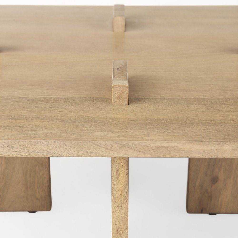 34" Natural Wood Coffee Table HomeRoots