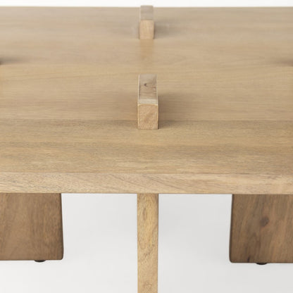 34" Natural Wood Coffee Table HomeRoots