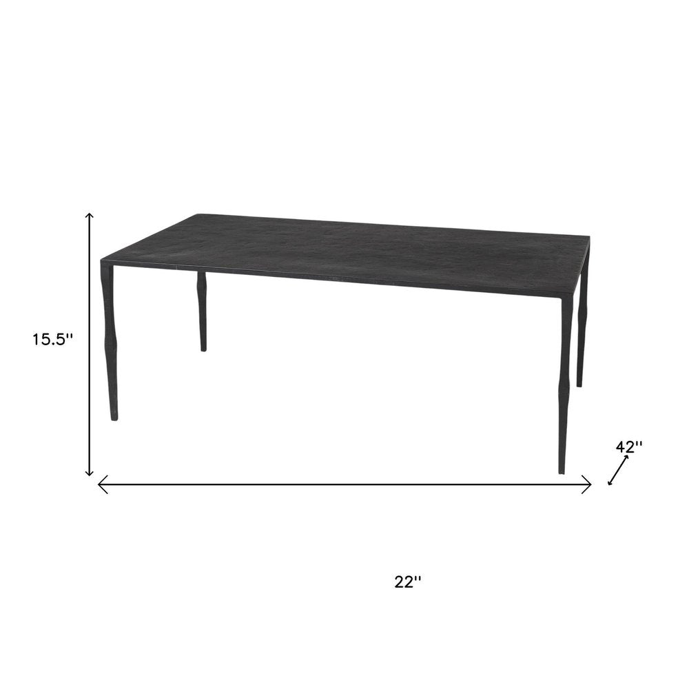 22" Black Iron Coffee Table — view 13