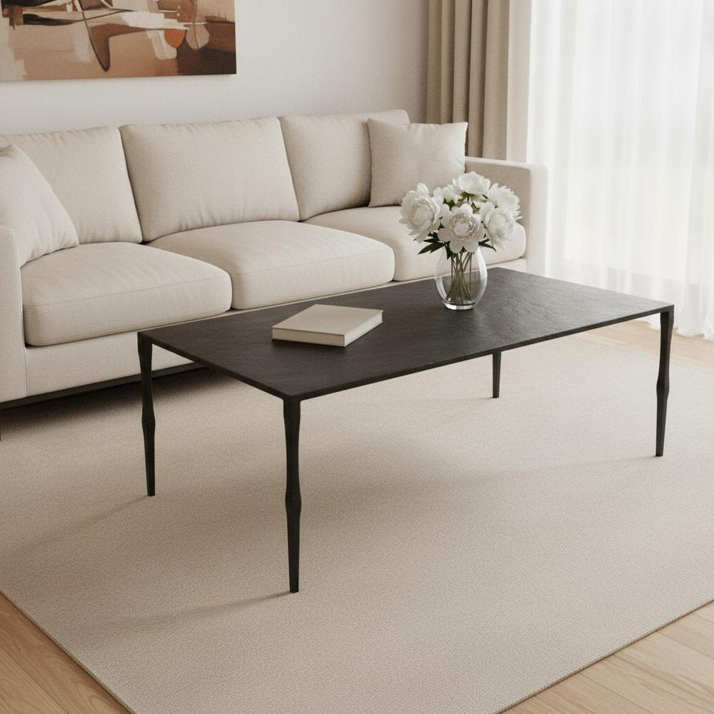 22" Black Iron Coffee Table — view 14
