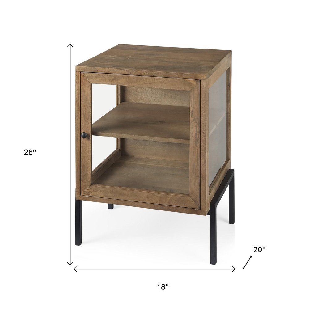 26" Brown Solid Wood Square End Table HomeRoots