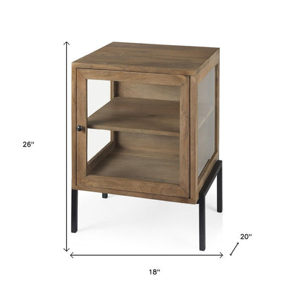 26" Brown Solid Wood Square End Table HomeRoots