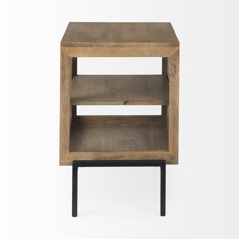 26" Brown Solid Wood Square End Table HomeRoots
