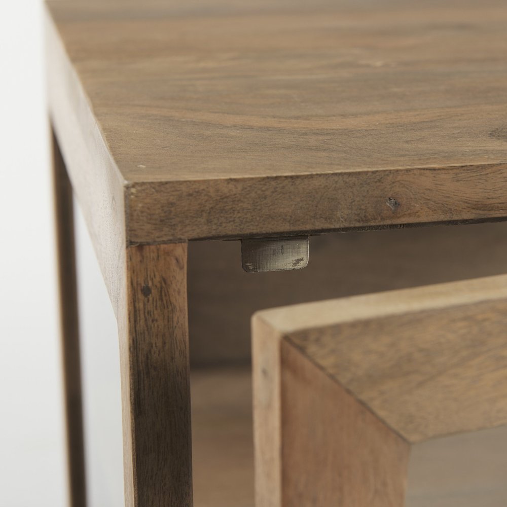 26" Brown Solid Wood Square End Table HomeRoots