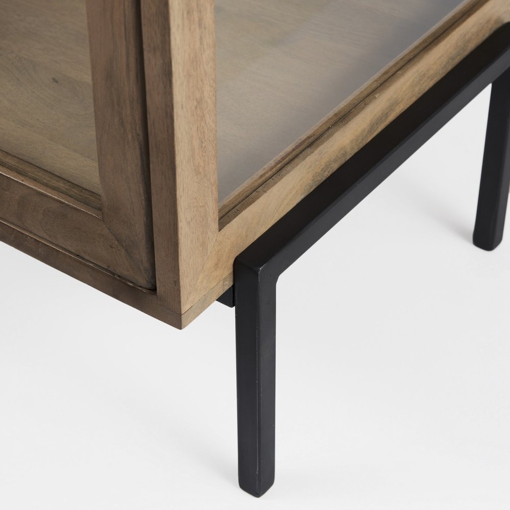 26" Brown Solid Wood Square End Table HomeRoots