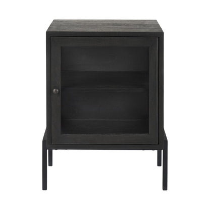 26" Black And Brown Solid Wood Square End Table HomeRoots