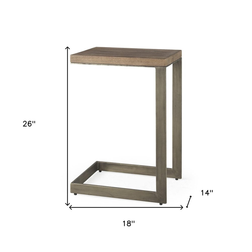 26" Brown Solid and Manufactured Wood Square End Table HomeRoots