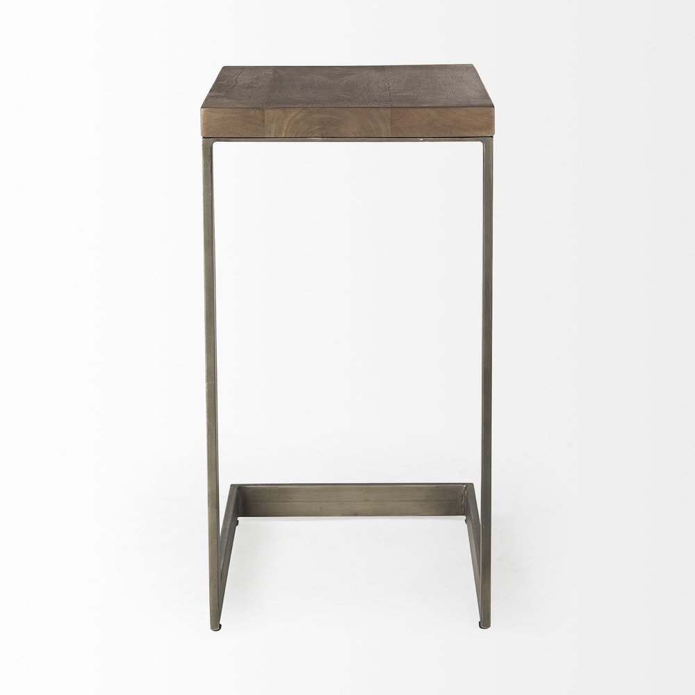 26" Brown Solid and Manufactured Wood Square End Table HomeRoots