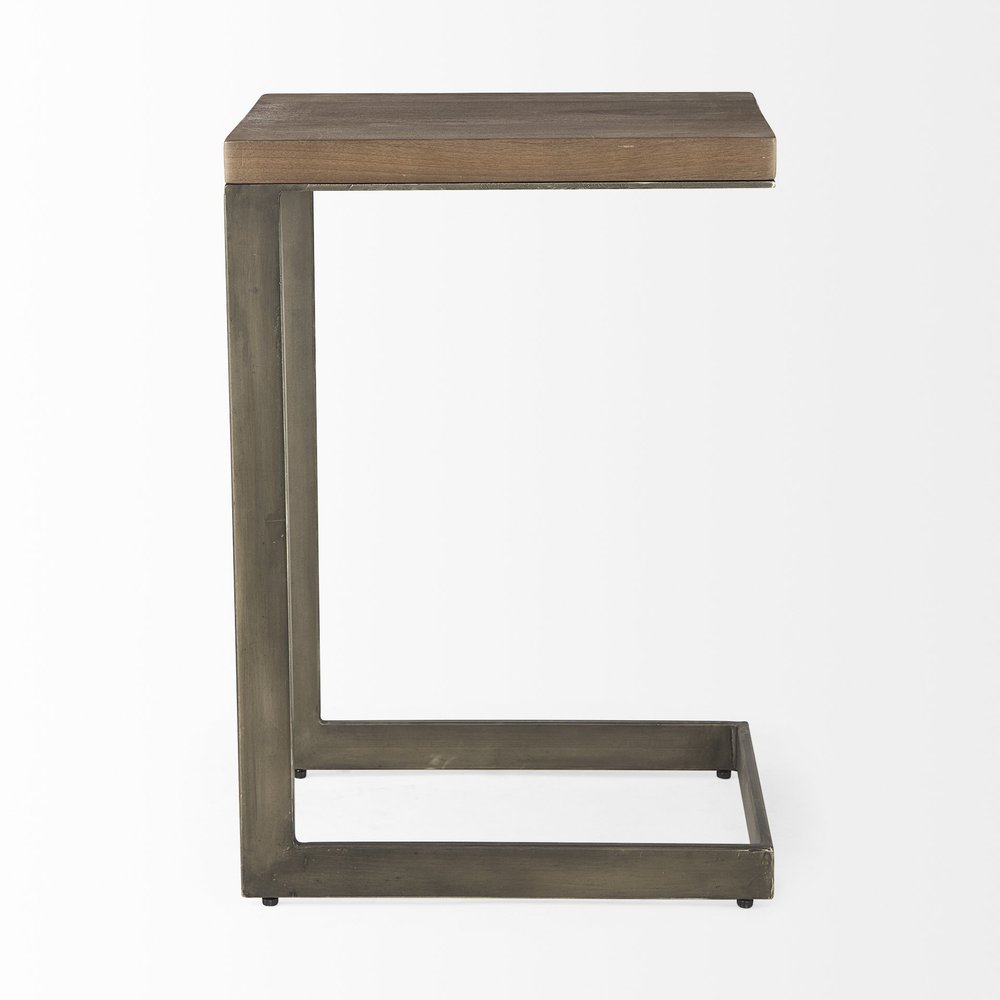 26" Brown Solid and Manufactured Wood Square End Table HomeRoots