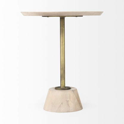 24" Beige Solid and Manufactured Wood Round End Table HomeRoots