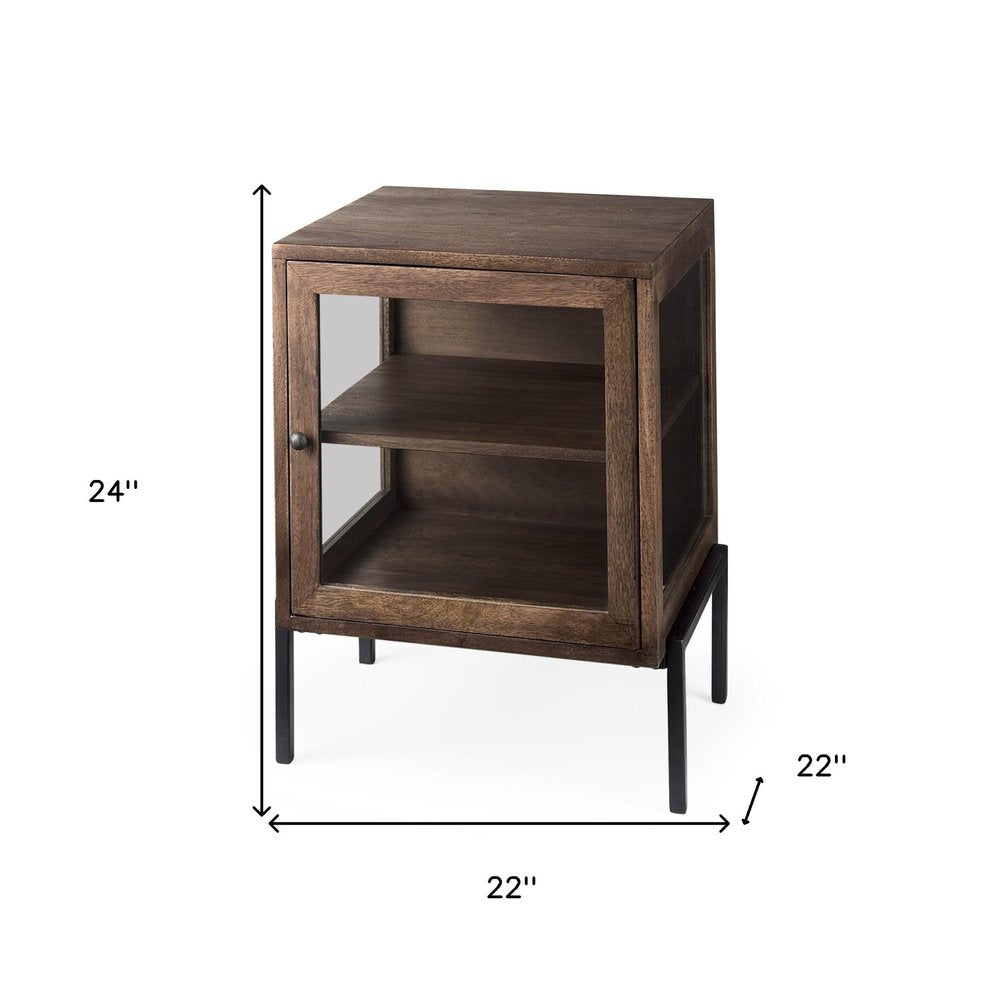 24" Brown Solid Wood Square End Table HomeRoots