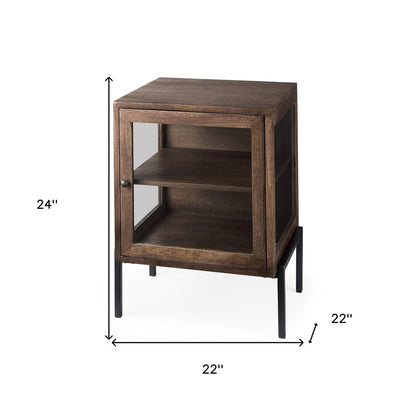24" Brown Solid Wood Square End Table HomeRoots