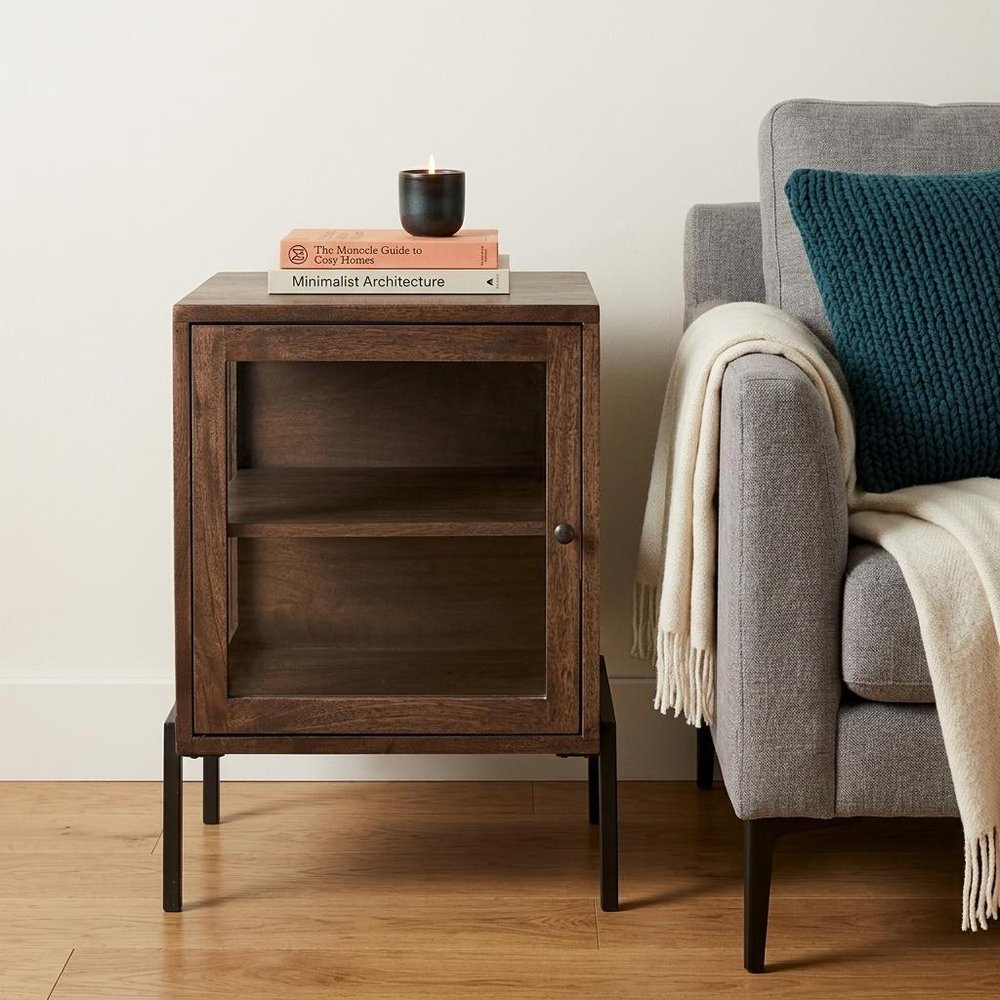 24" Brown Solid Wood Square End Table HomeRoots