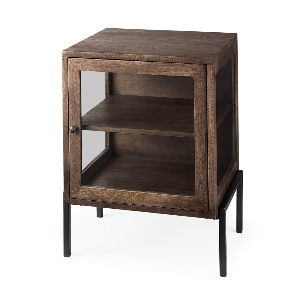 24" Brown Solid Wood Square End Table HomeRoots