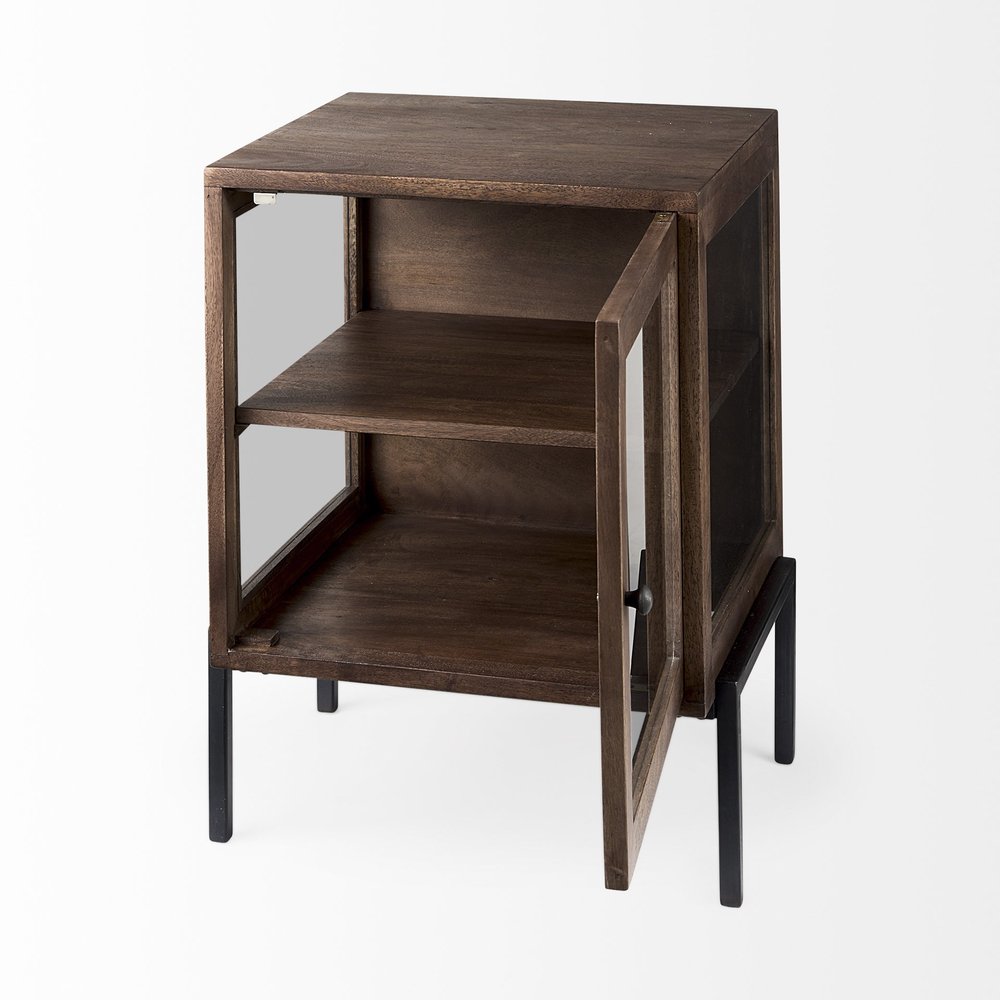 24" Brown Solid Wood Square End Table HomeRoots