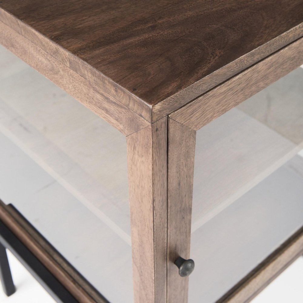 24" Brown Solid Wood Square End Table HomeRoots